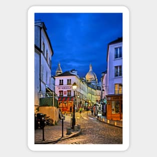 Night falling in Montmartre - Paris Sticker